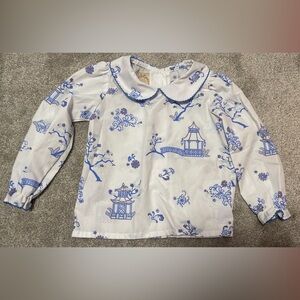 The Beaufort Bonnet Company Blue and White Kids Shirt